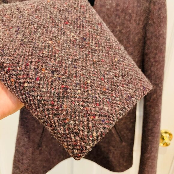 Vintage LARRY LEVINE Tweed BLAZER SIZE Small LINED IN RED - Picture 15 of 16